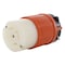 Ac Works Locking Connector, L22-30R, 30 A, 277/480V AC, Three Phase, Orange ASL2230R - alternate 1